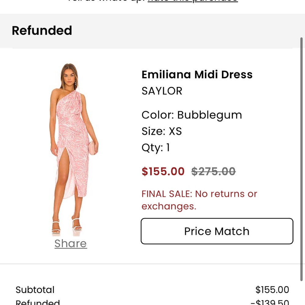 Saylor -Revolve dress
